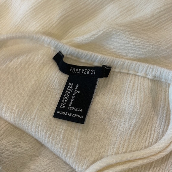 Forever 21 Cream cropped top - Picture 5 of 5